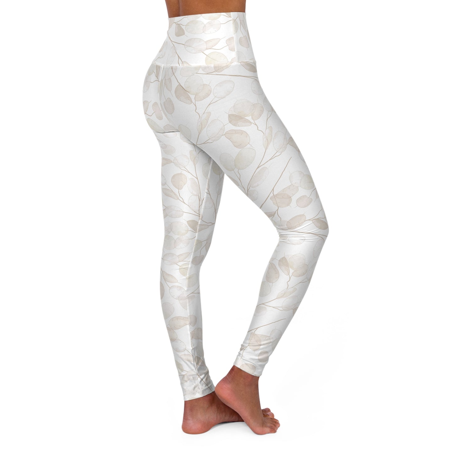 Stylish High Waisted Yoga Leggings - Floral Print, Activewear, Workout for Her image 3