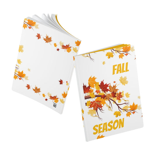 Fall-Themed Softcover Journal - Perfect for Note-taking, Gift for Coffee Lover image 1
