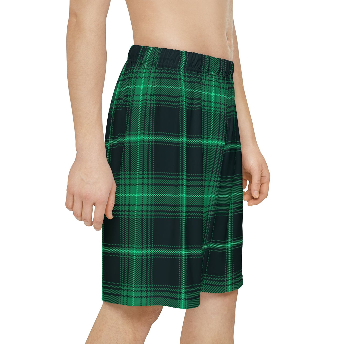Men's Plaid Sports Shorts, Athletic Summer Wear, Casual Gym Shorts, Gift for Him image 3