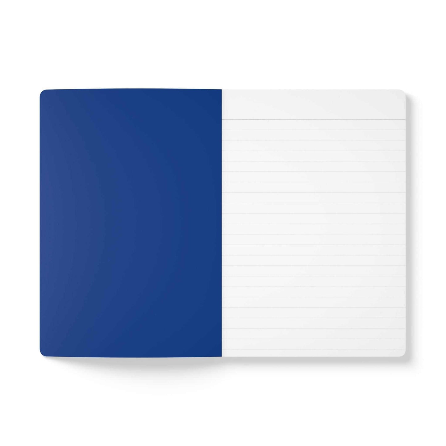 coffee-themed softcover journal with vibrant blue cover and lined perforated pages for note-taking and gifting coffee lovers