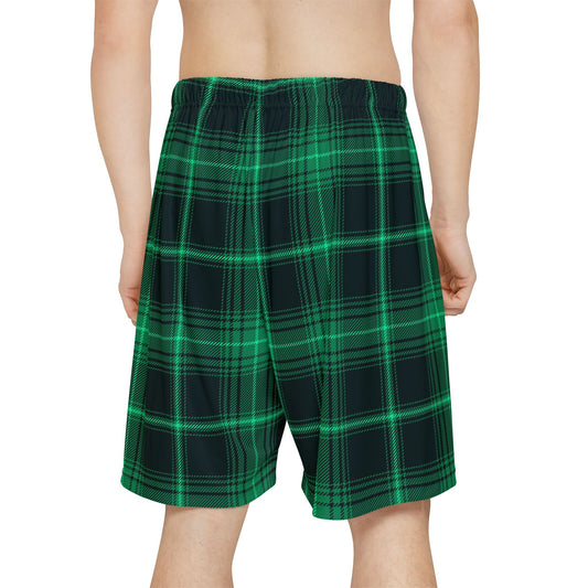 Men's Plaid Sports Shorts, Athletic Summer Wear, Casual Gym Shorts, Gift for Him image 1