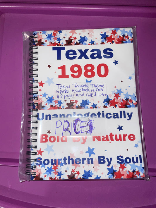 Carnet à spirale inspiré du thème du Texas
