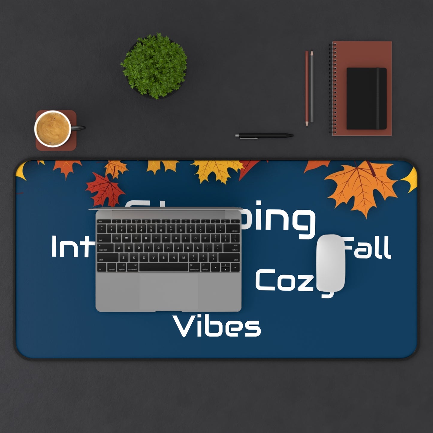 Cozy Fall Desk Mat with Autumn Leaves Design | Perfect for Home Office Decor image 10