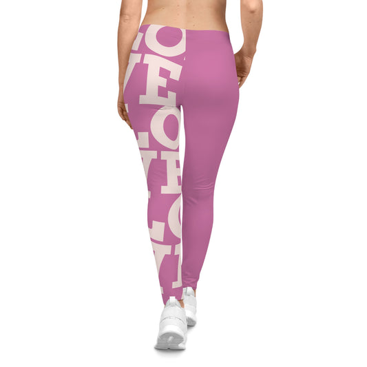 Women's Love Print Casual Leggings, Trendy Activewear, Perfect for Fitness image 1