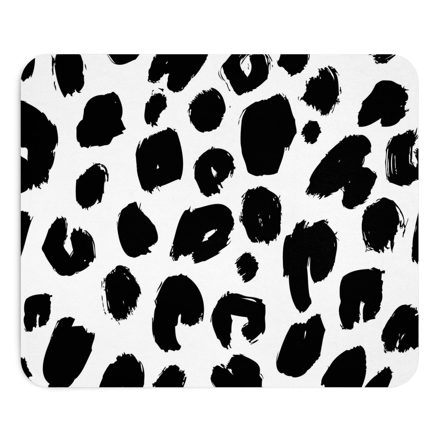 Chic leopard print mouse pad with soft spongey surface and non-slip base for stylish office desk accessory