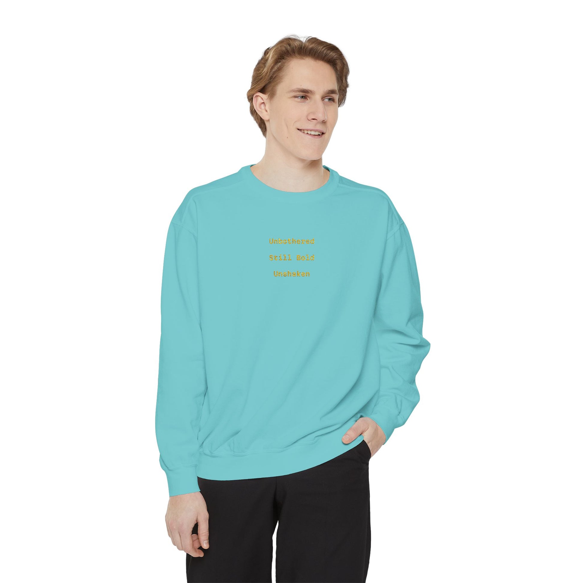 Unisex Garment-Dyed Sweatshirt, Cozy Gift for Her, Relaxed Style for Fall image 5
