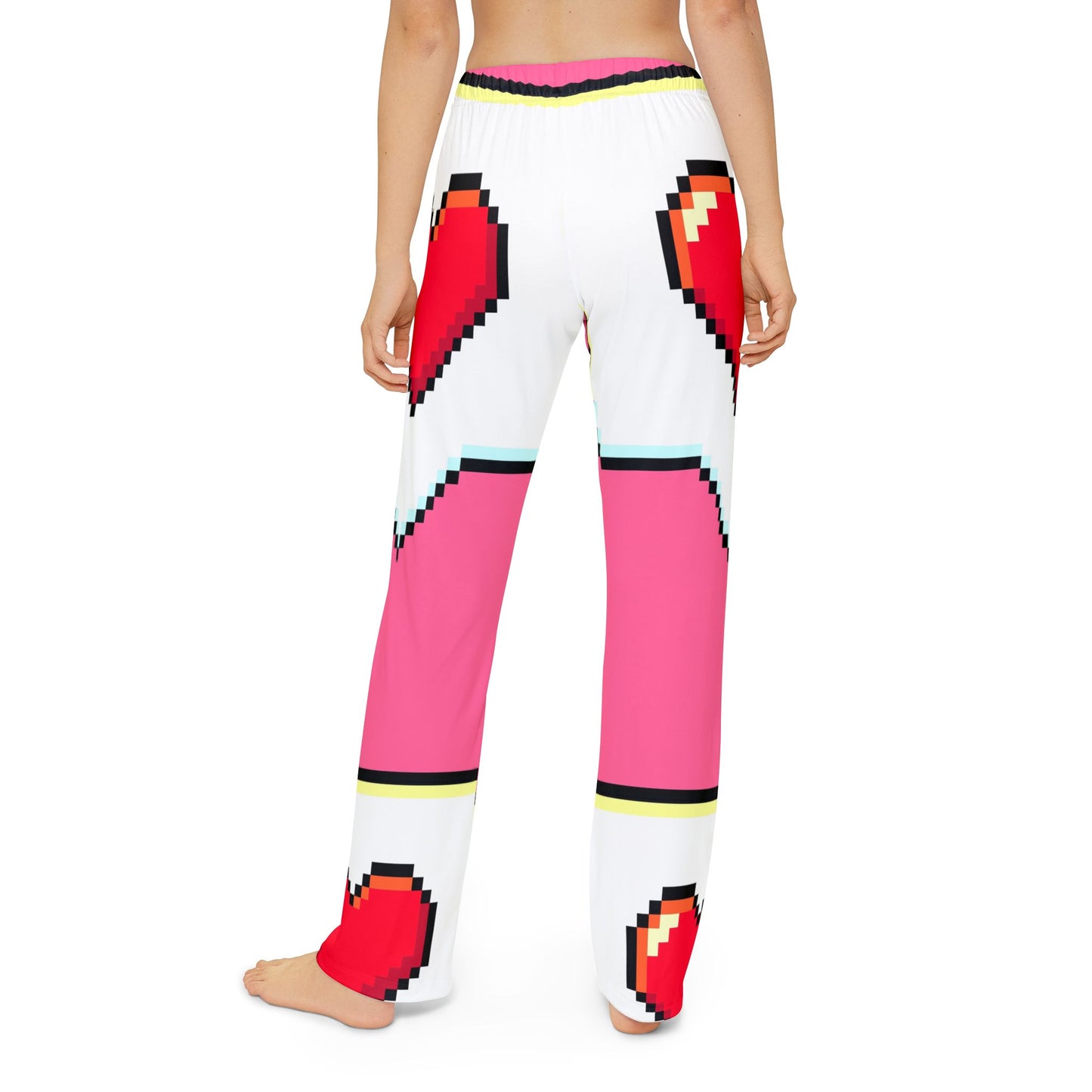 Pixel Heart Kids Lounge Pants, Cozy Pajama Bottoms, Fun Sleepwear for Kids image 2