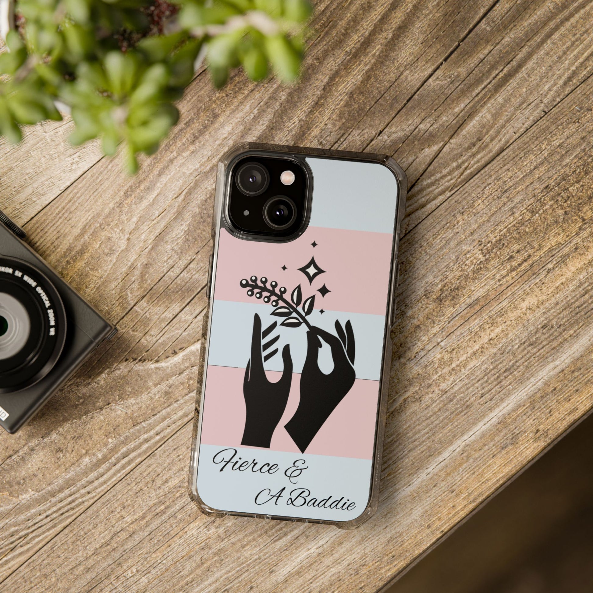 Fierce Baddie Vibes Magnetic Phone Case, Unique Clear Impact Case Trendy image 8