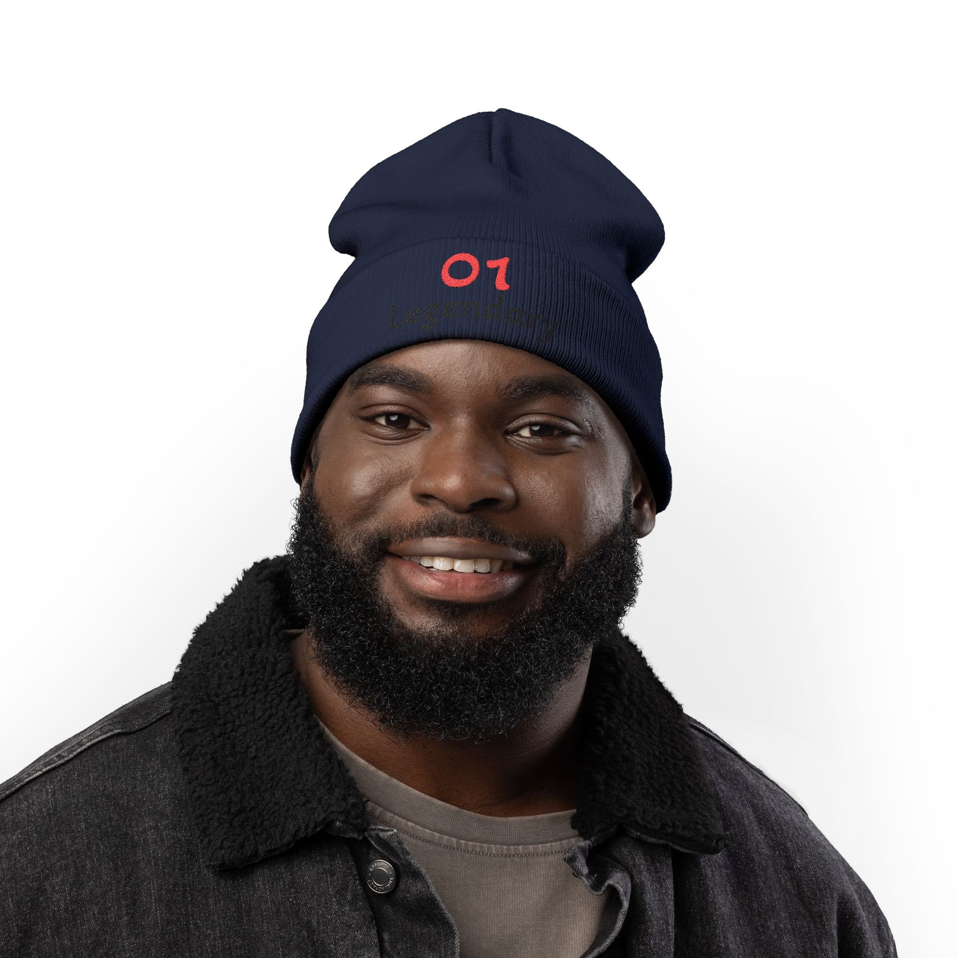 Legendary Knit Beanie, Cozy Embroidered Hat, Winter Accessory Stylish Headwear image 4