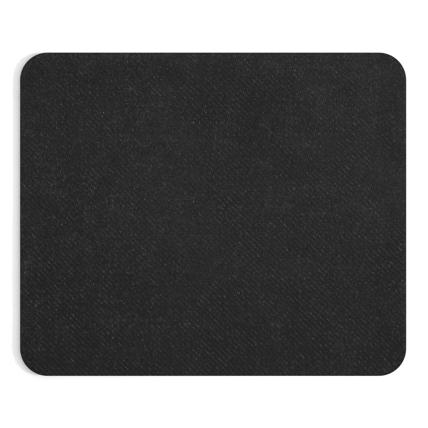 Black rectangular mouse pad with rounded corners and smooth surface for office or home use