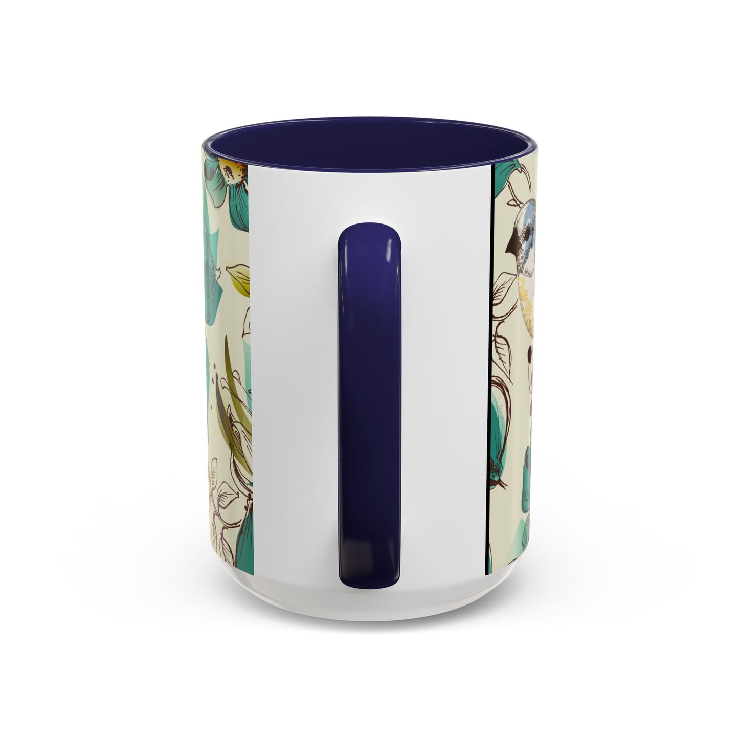 Mug à café élégant à motif floral