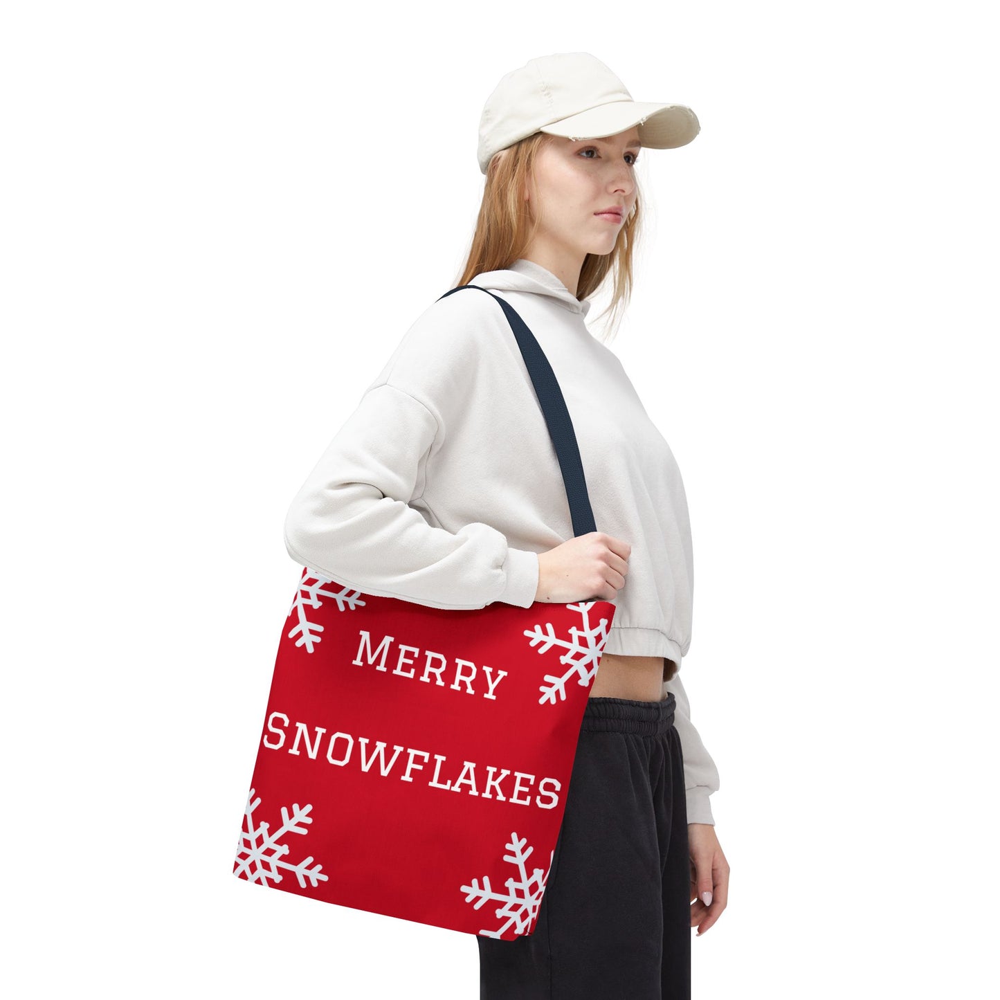 Merry Snowflakes Tote Bag
