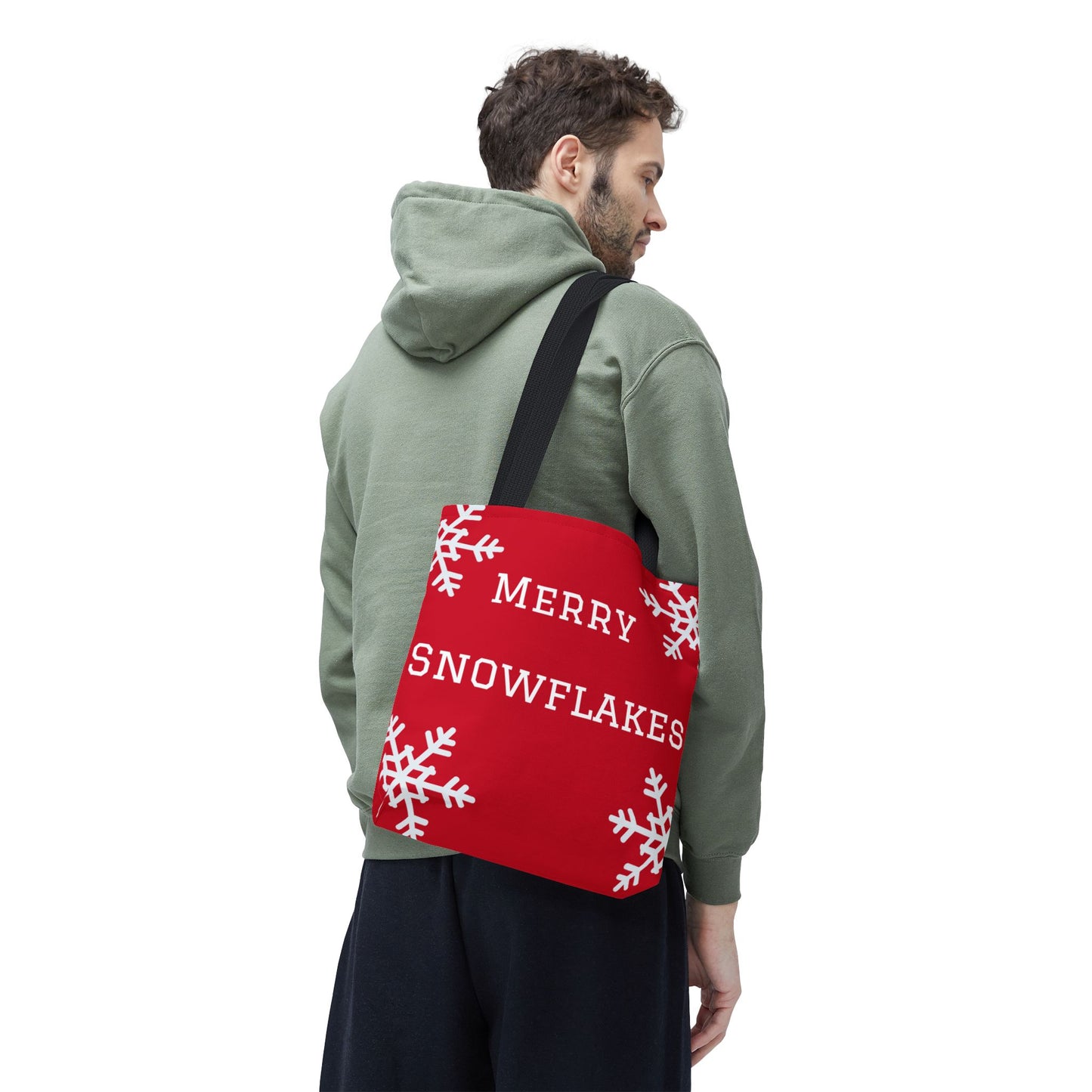 Merry Snowflakes Tote Bag