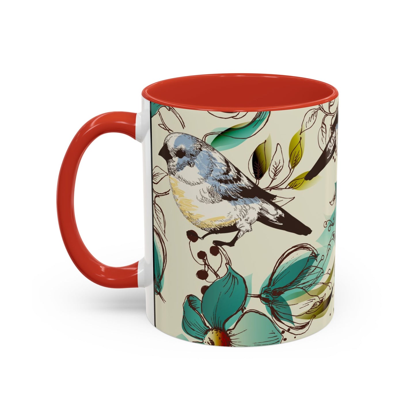 Mug à café élégant à motif floral
