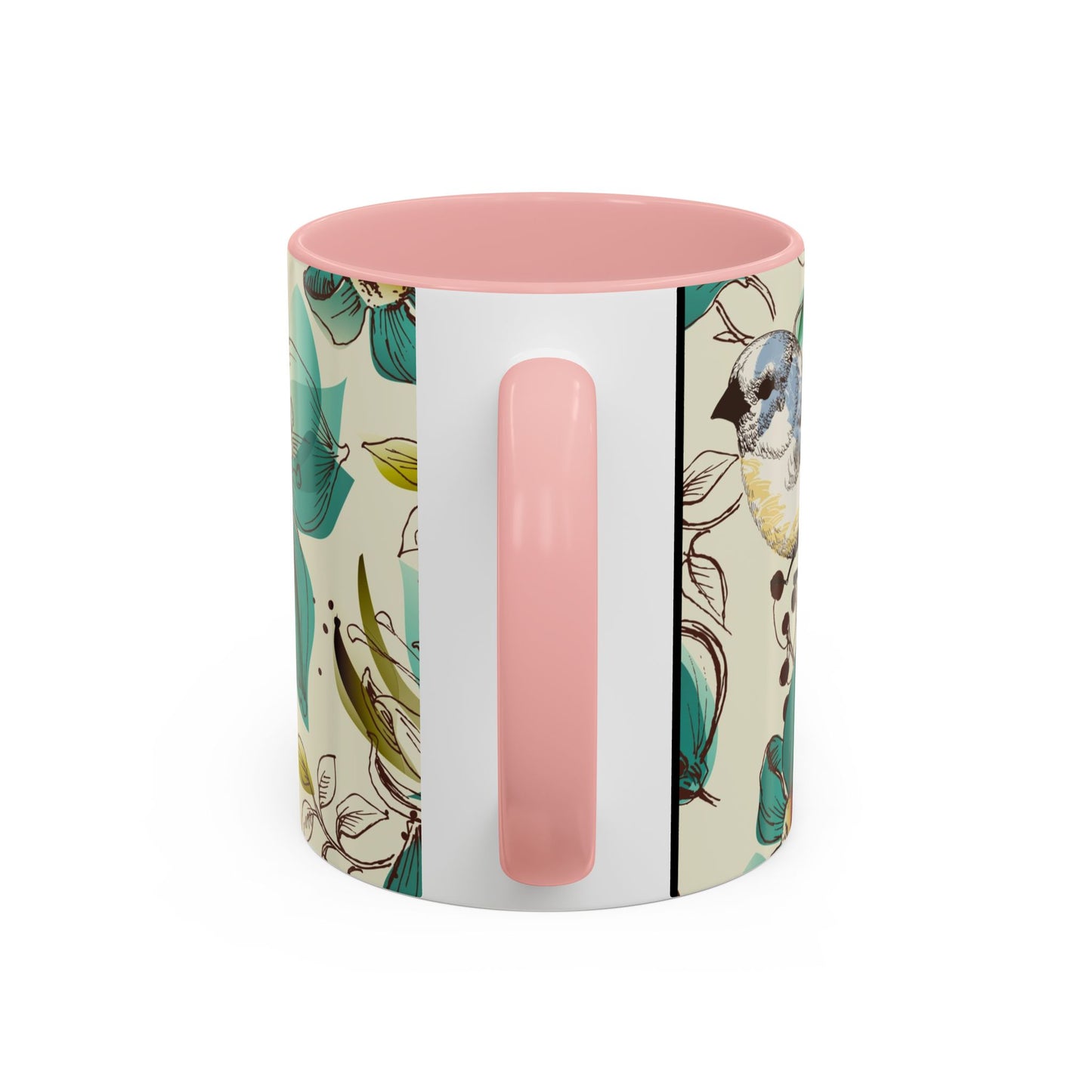 Mug à café élégant à motif floral
