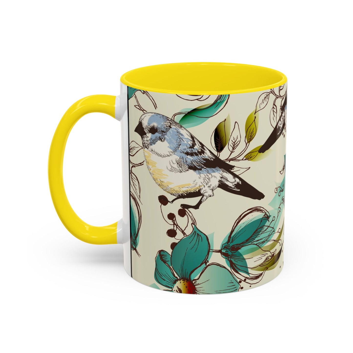 Mug à café élégant à motif floral