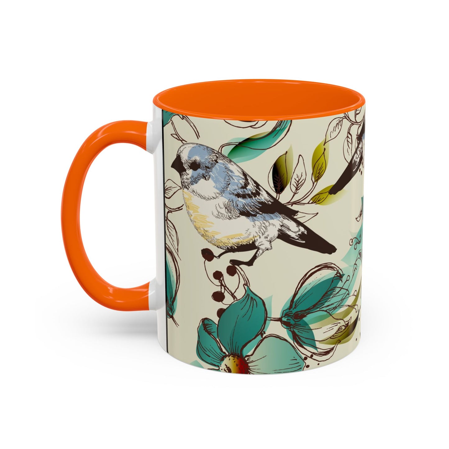Mug à café élégant à motif floral