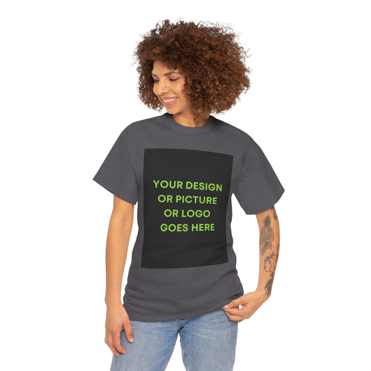 Custom Photo & Text T‑Shirt — Personalized Front/Back Print Tee