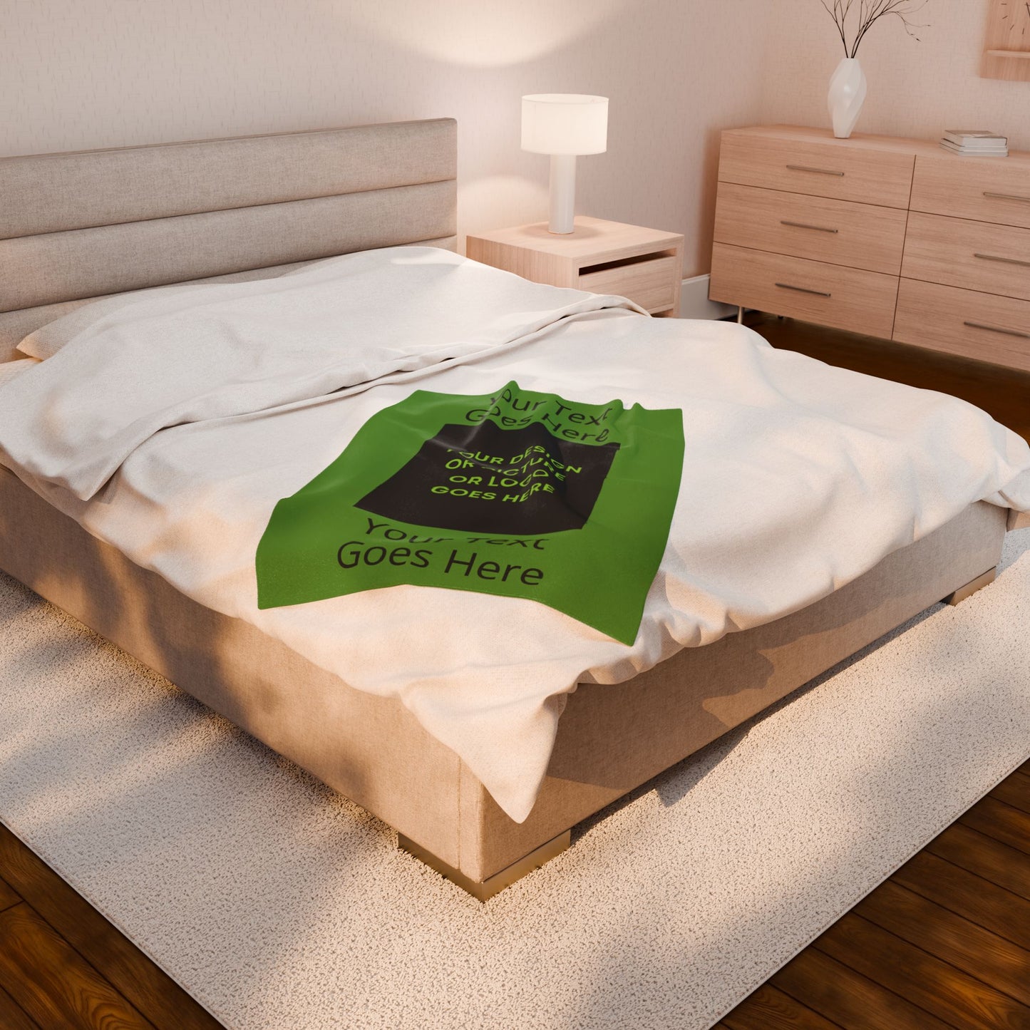 Personalized This Velveteen Plush Blanket With Your Text & Image