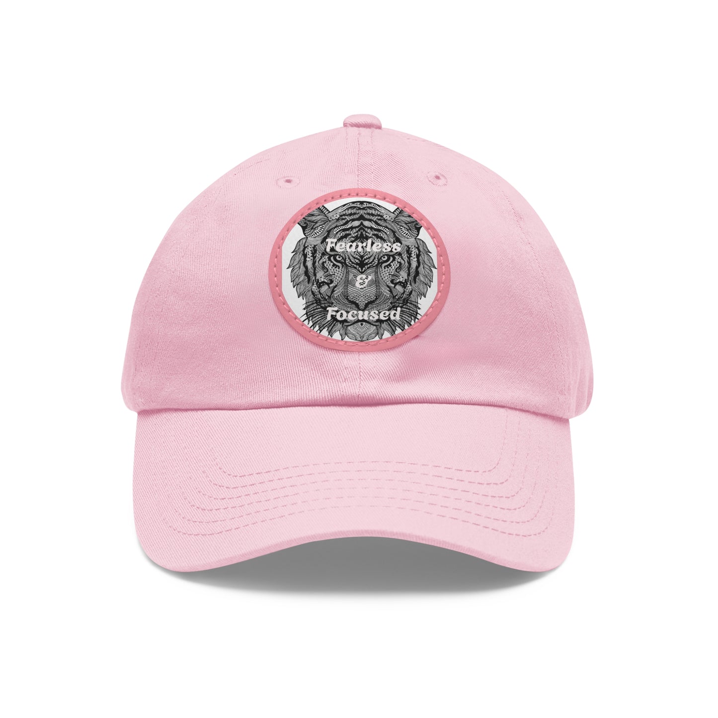 Gorra de papá con parche de cuero de tigre