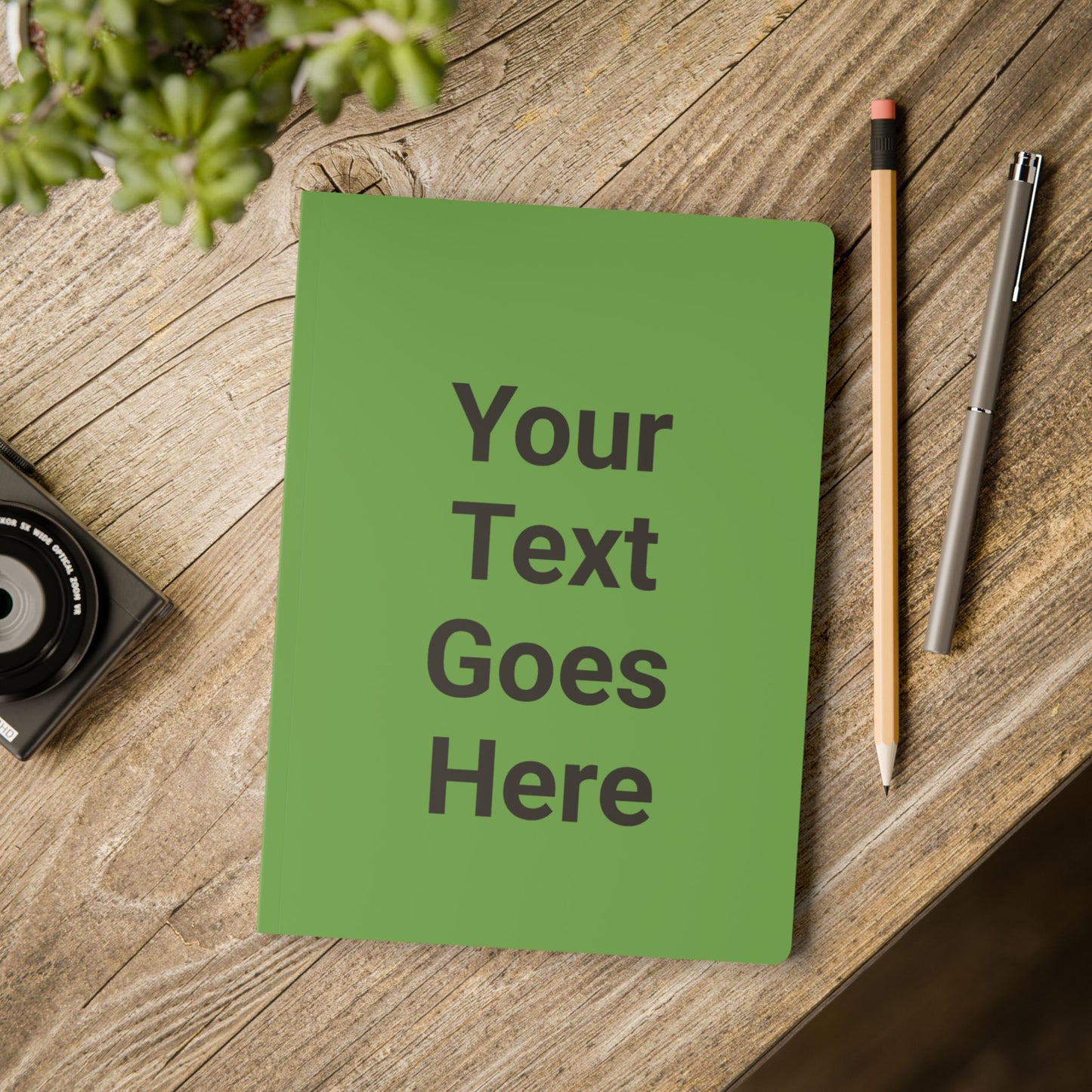 Custom Text Minimalist Green Journal