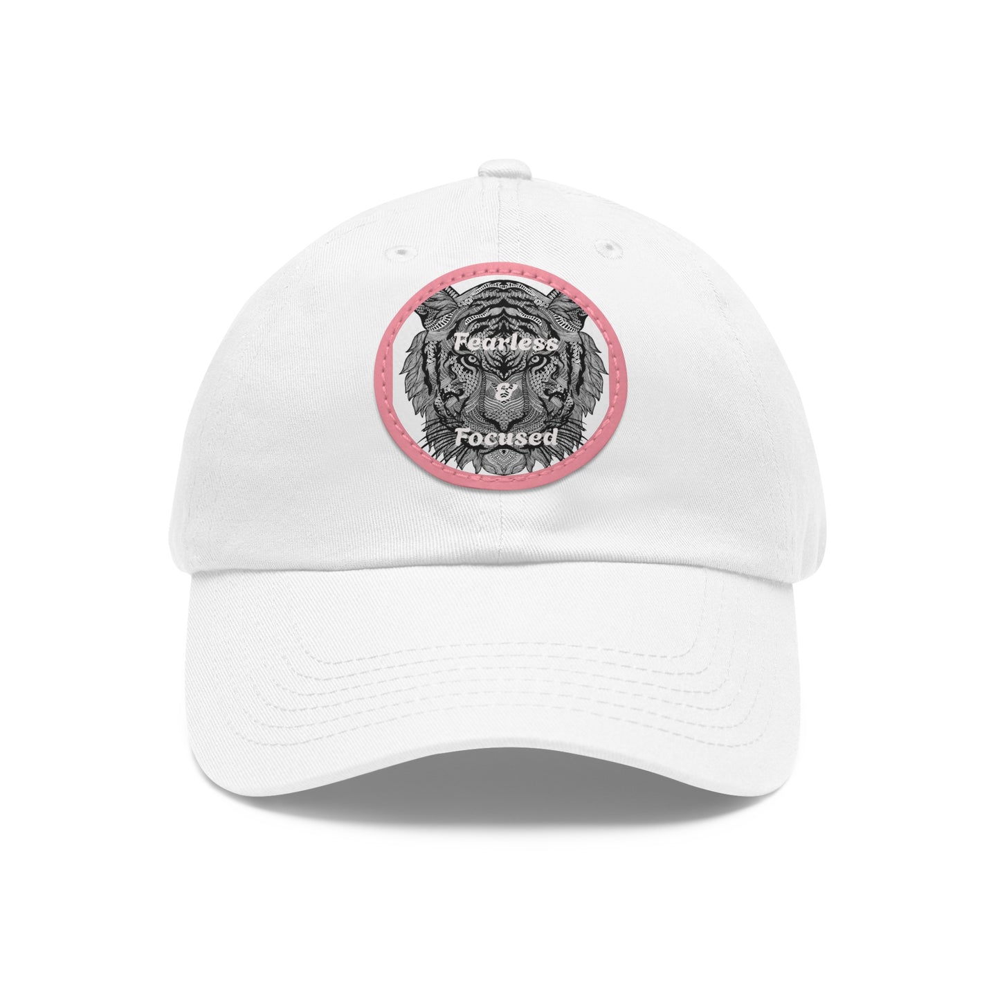 Gorra de papá con parche de cuero de tigre