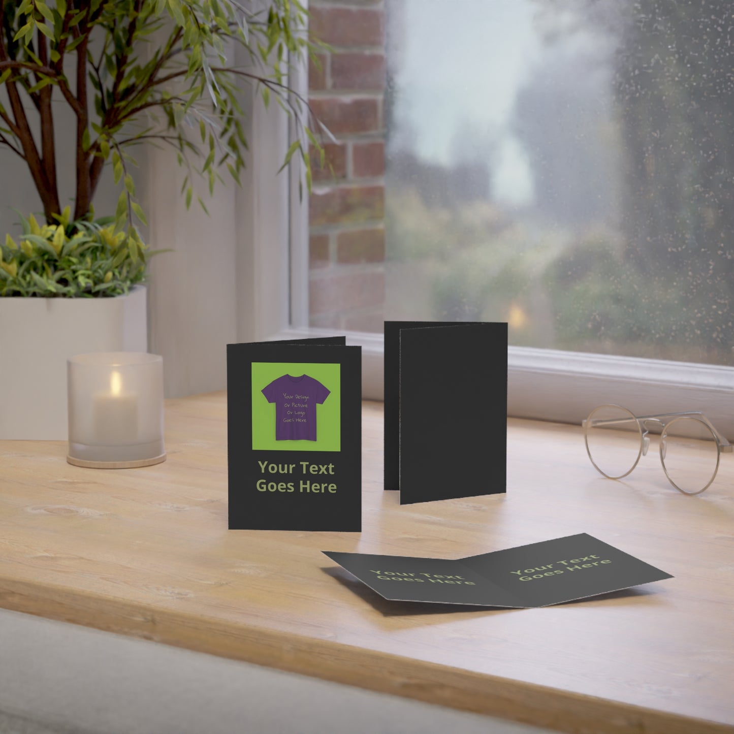 Personalize This Folded Greeting Cards With Your Photo &Text