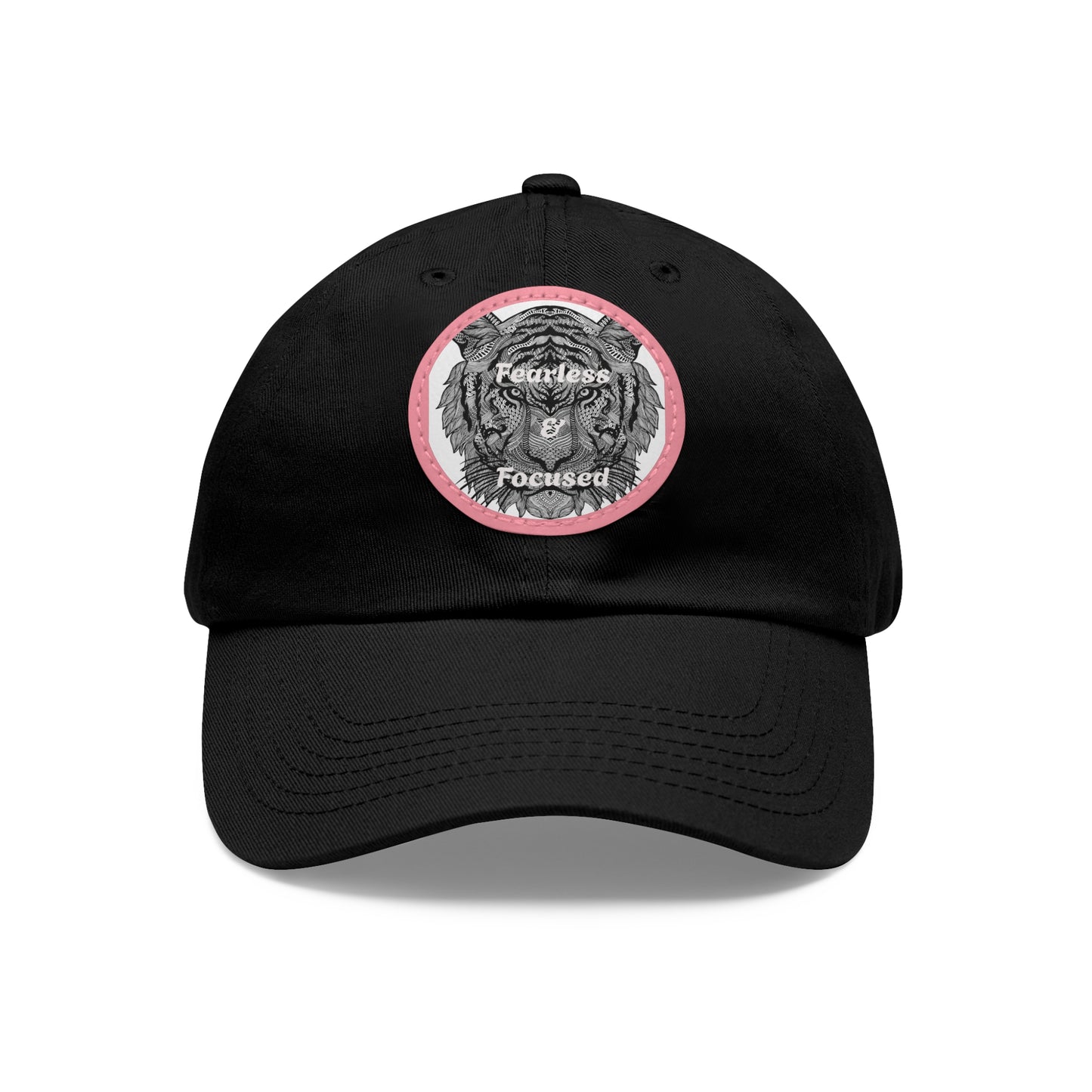 Gorra de papá con parche de cuero de tigre