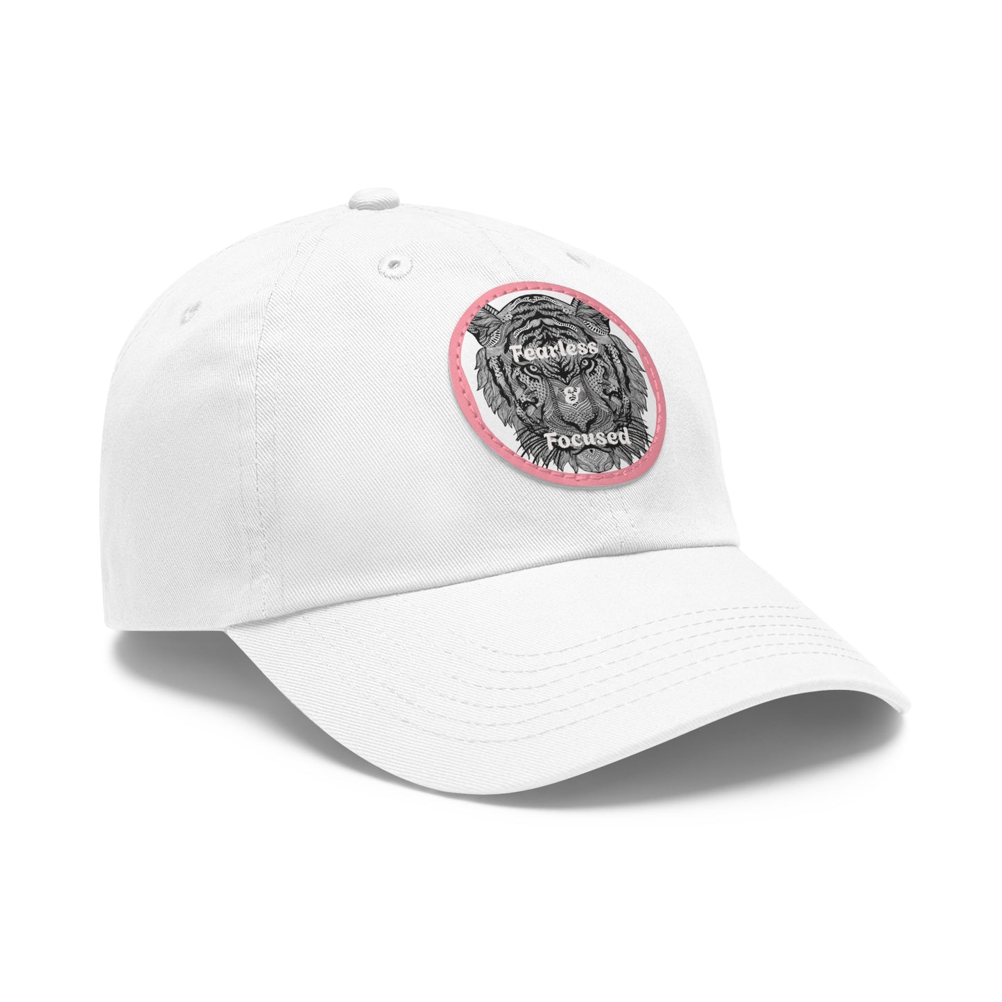 Gorra de papá con parche de cuero de tigre