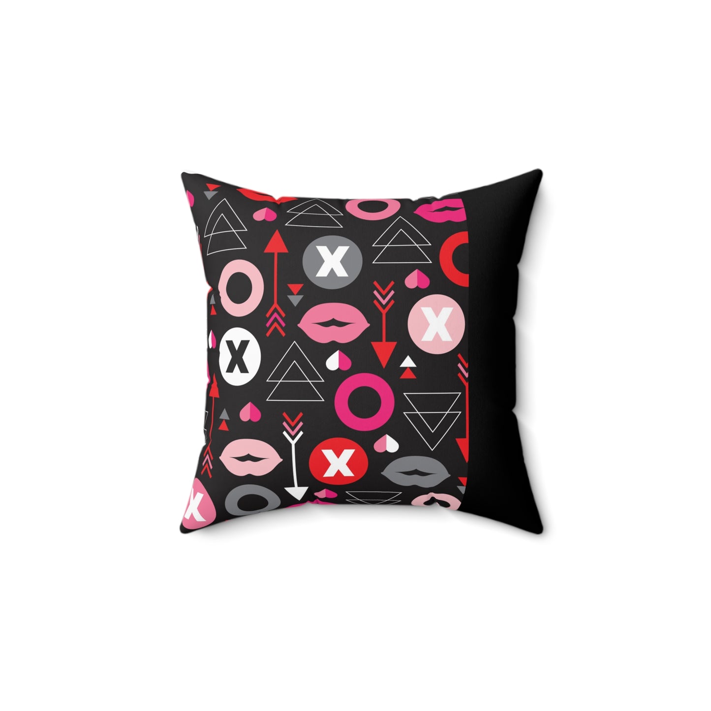Spade, Heart & Kisses Decorative Valentine Throw Pillow