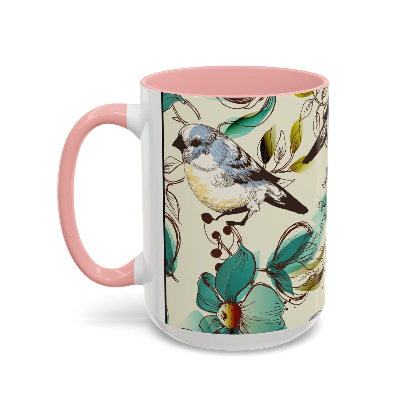 Mug à café élégant à motif floral
