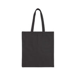 Black cotton canvas tote bag with 