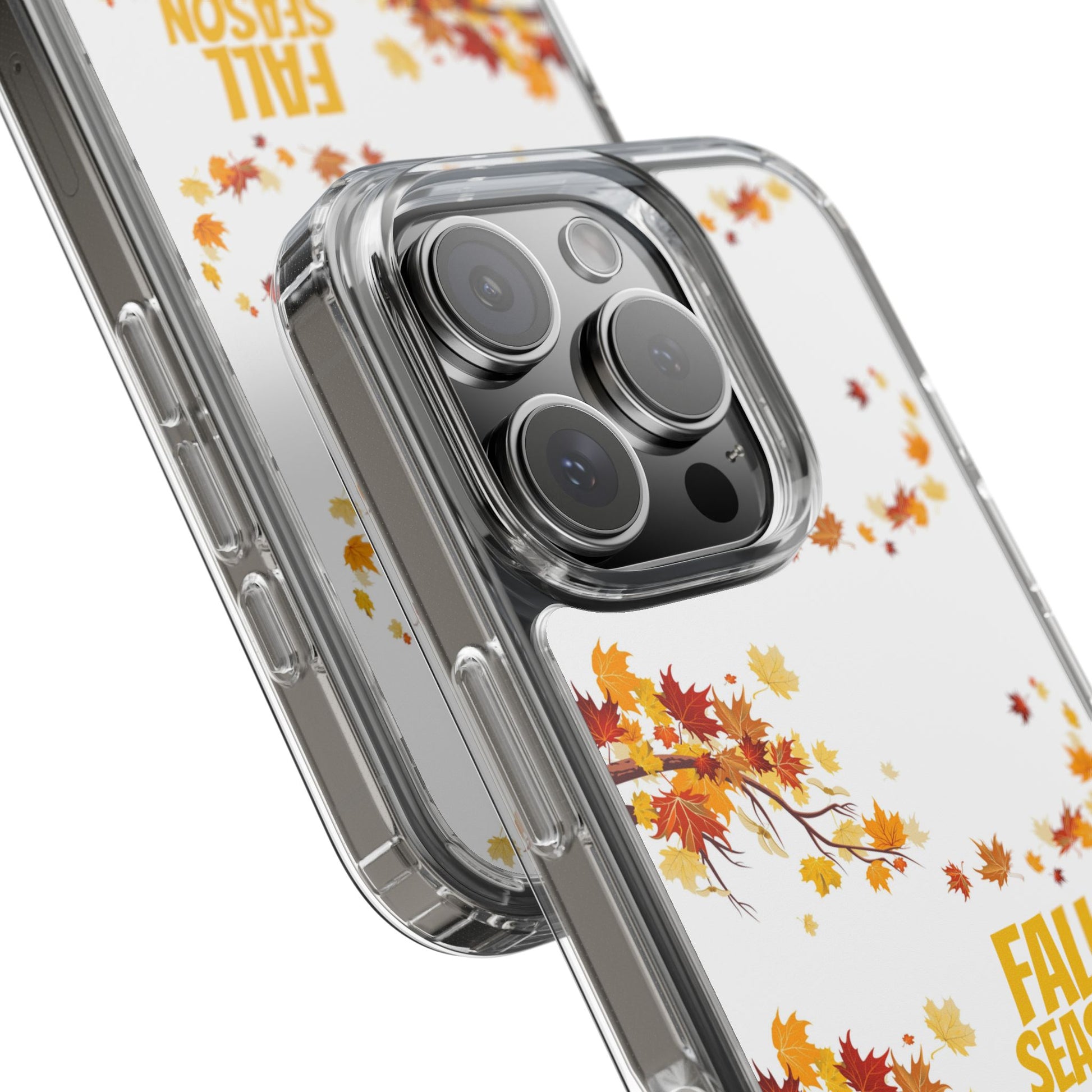 Autumn-Themed Clear Phone Case, Fall Season iPhone Cover, Transparent Case image 5