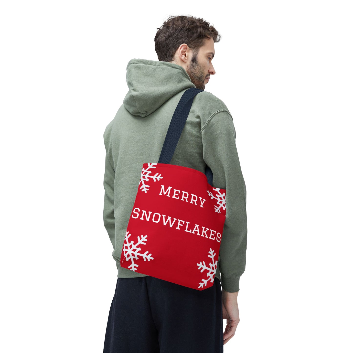 Merry Snowflakes Tote Bag