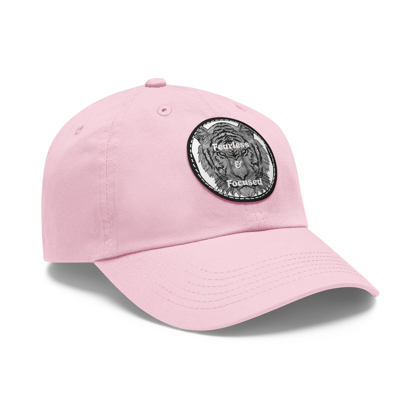 Gorra de papá con parche de cuero de tigre