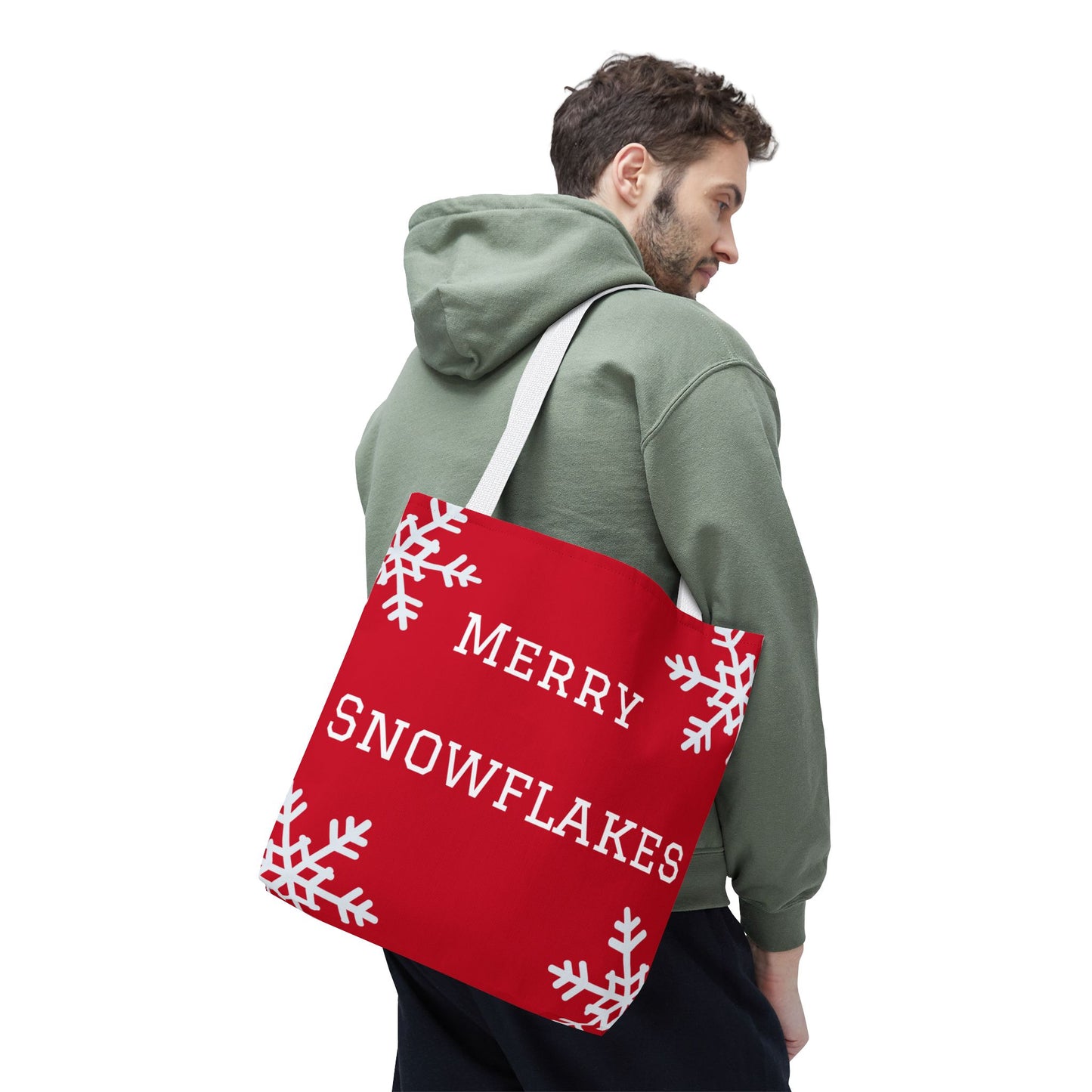 Merry Snowflakes Tote Bag
