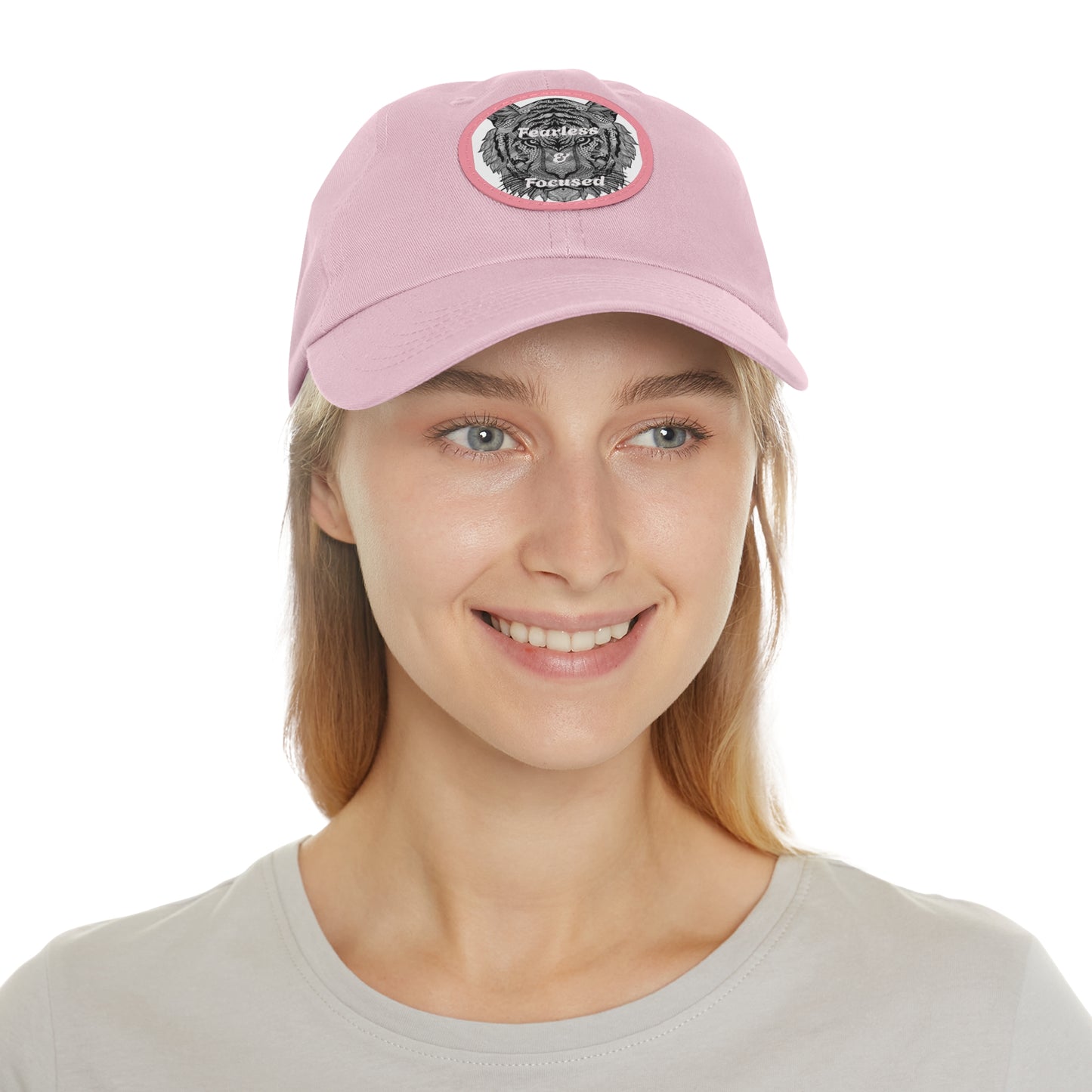 Gorra de papá con parche de cuero de tigre