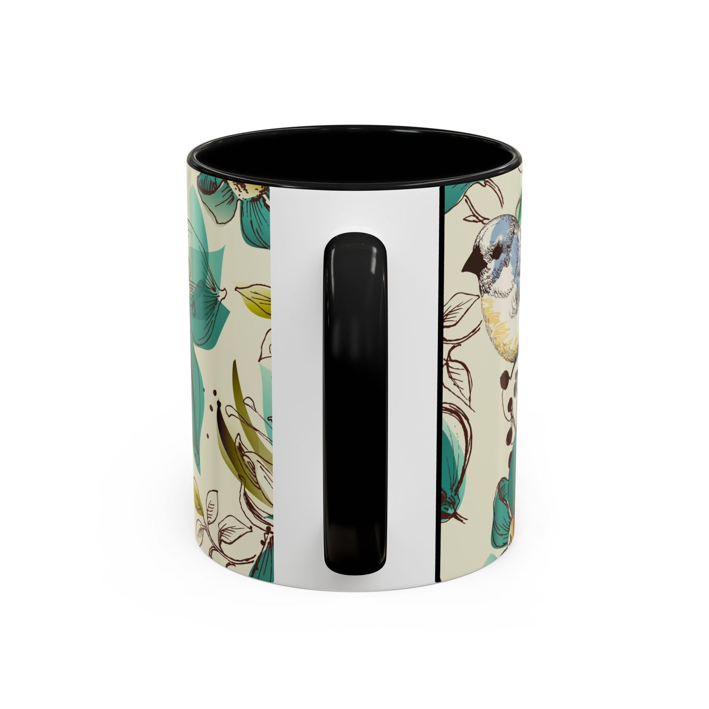 Mug à café élégant à motif floral