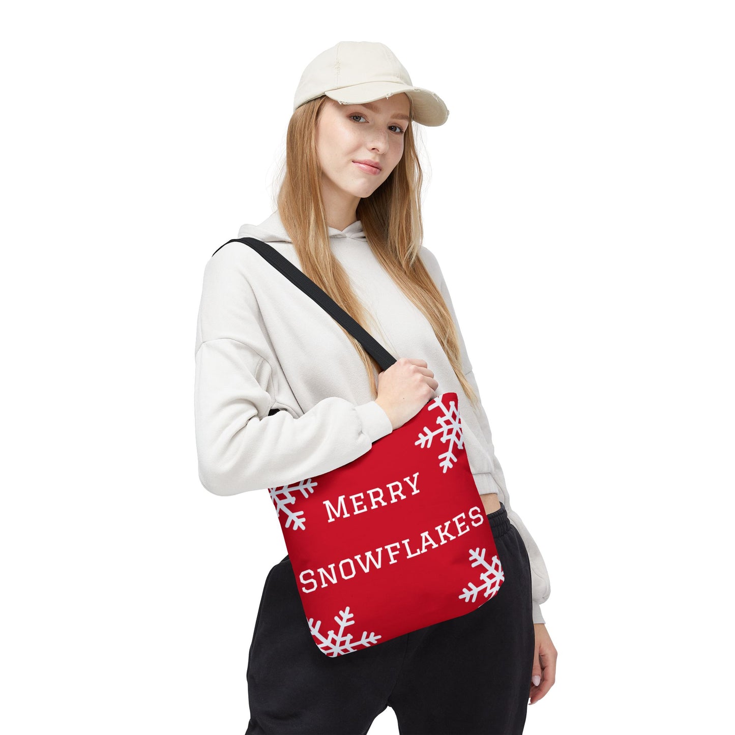 Merry Snowflakes Tote Bag