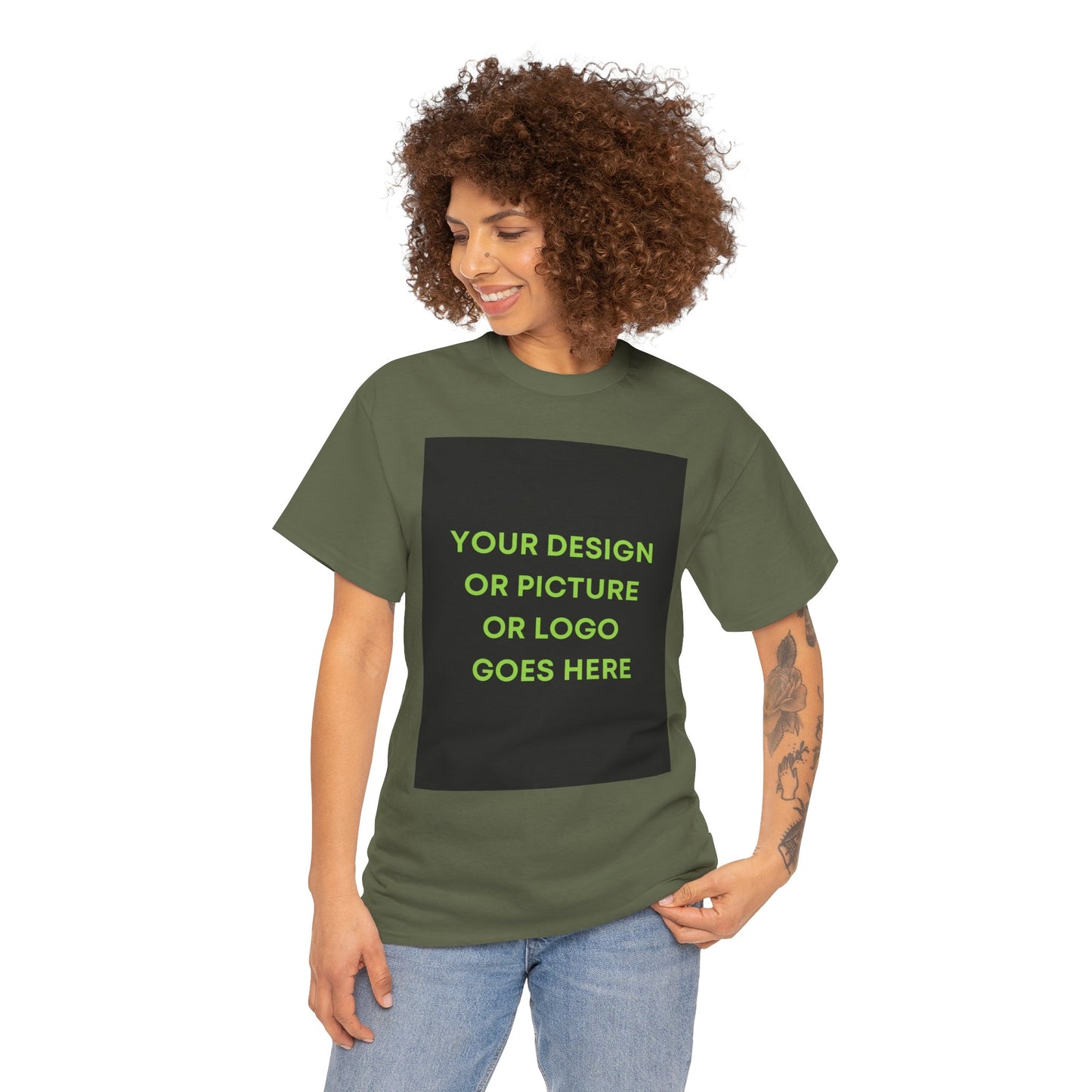 Custom Photo & Text T‑Shirt — Personalized Front/Back Print Tee