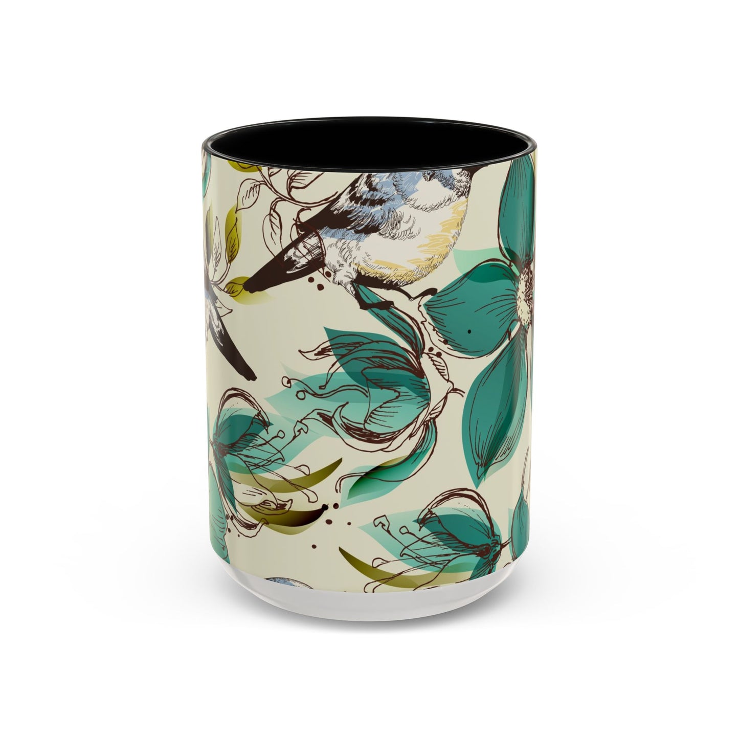 Mug à café élégant à motif floral