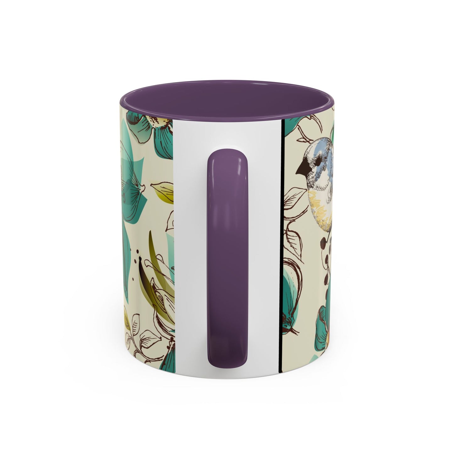 Mug à café élégant à motif floral