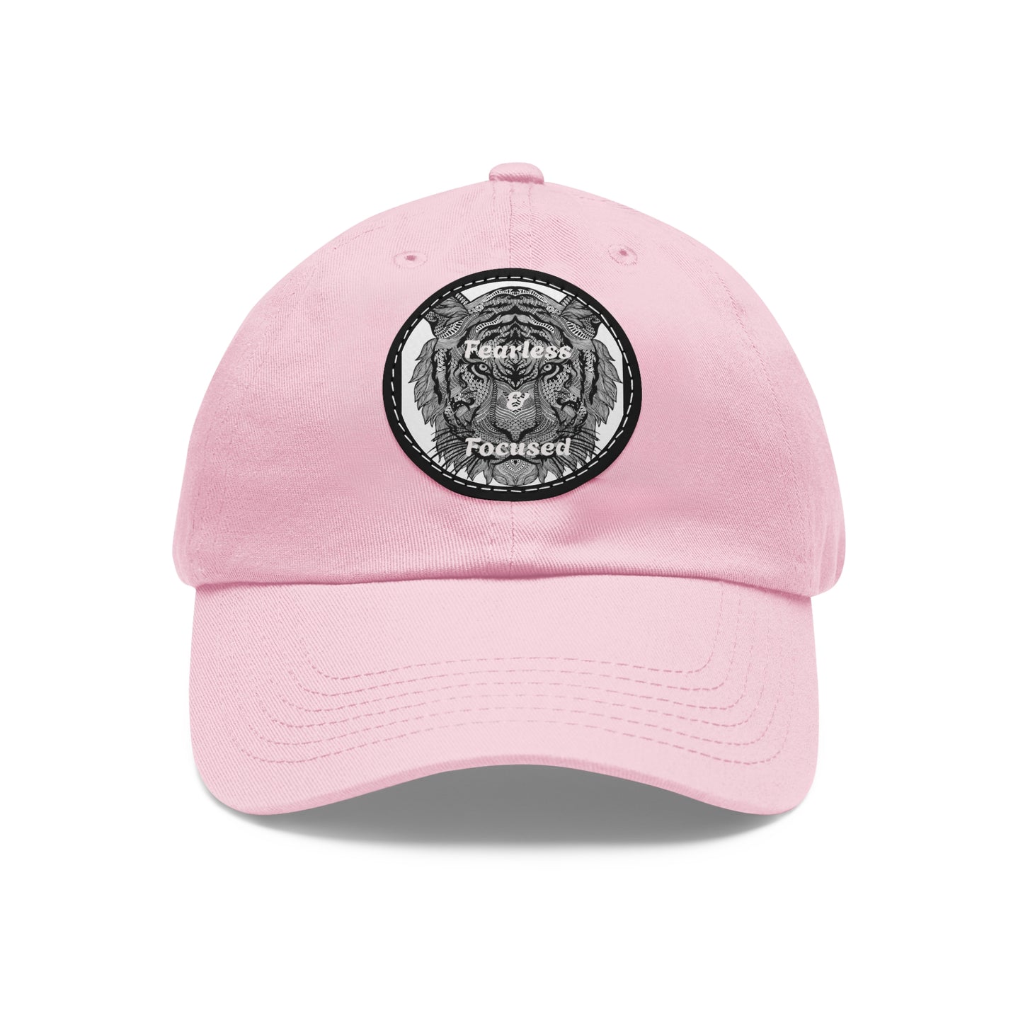 Gorra de papá con parche de cuero de tigre
