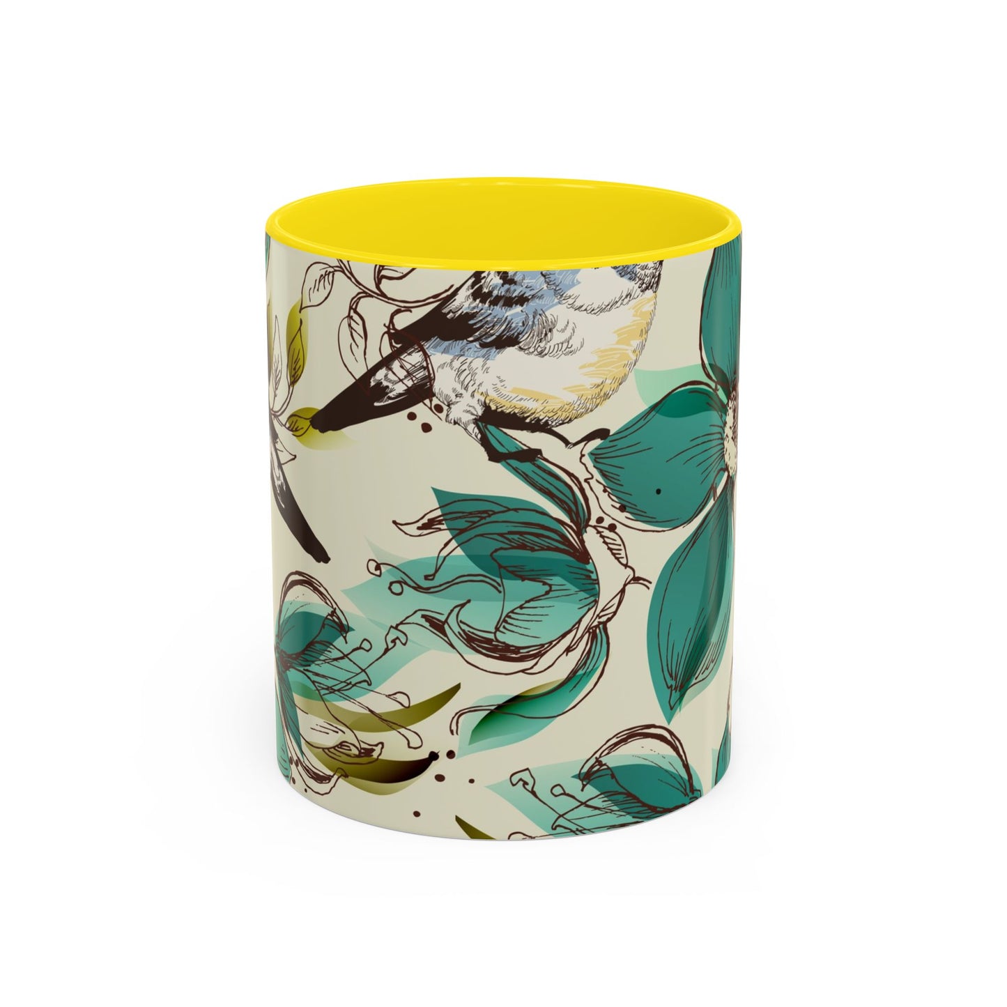 Mug à café élégant à motif floral
