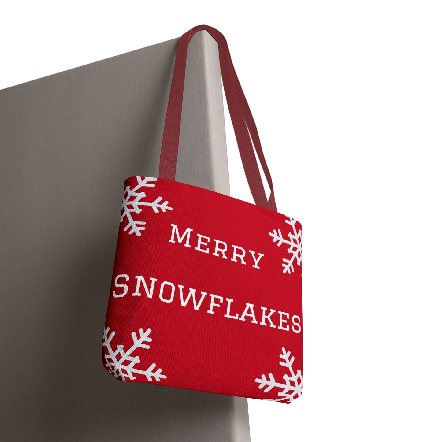 Merry Snowflakes Tote Bag