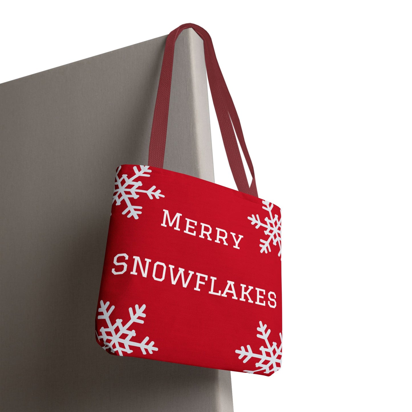 Merry Snowflakes Tote Bag
