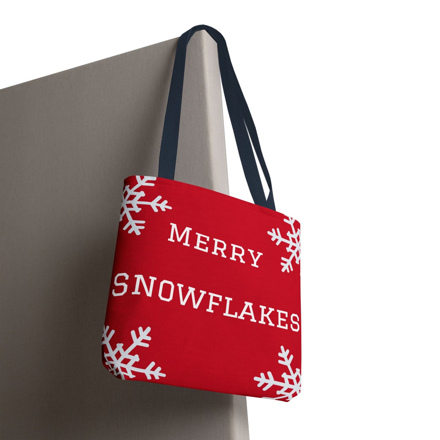 Merry Snowflakes Tote Bag