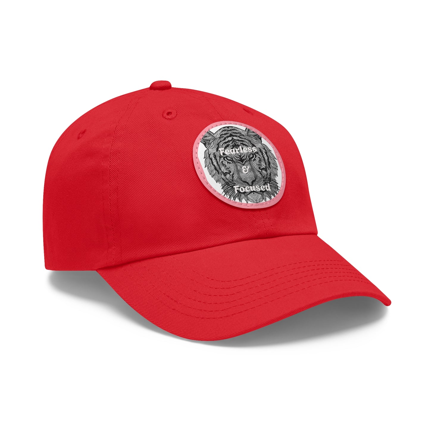 Gorra de papá con parche de cuero de tigre