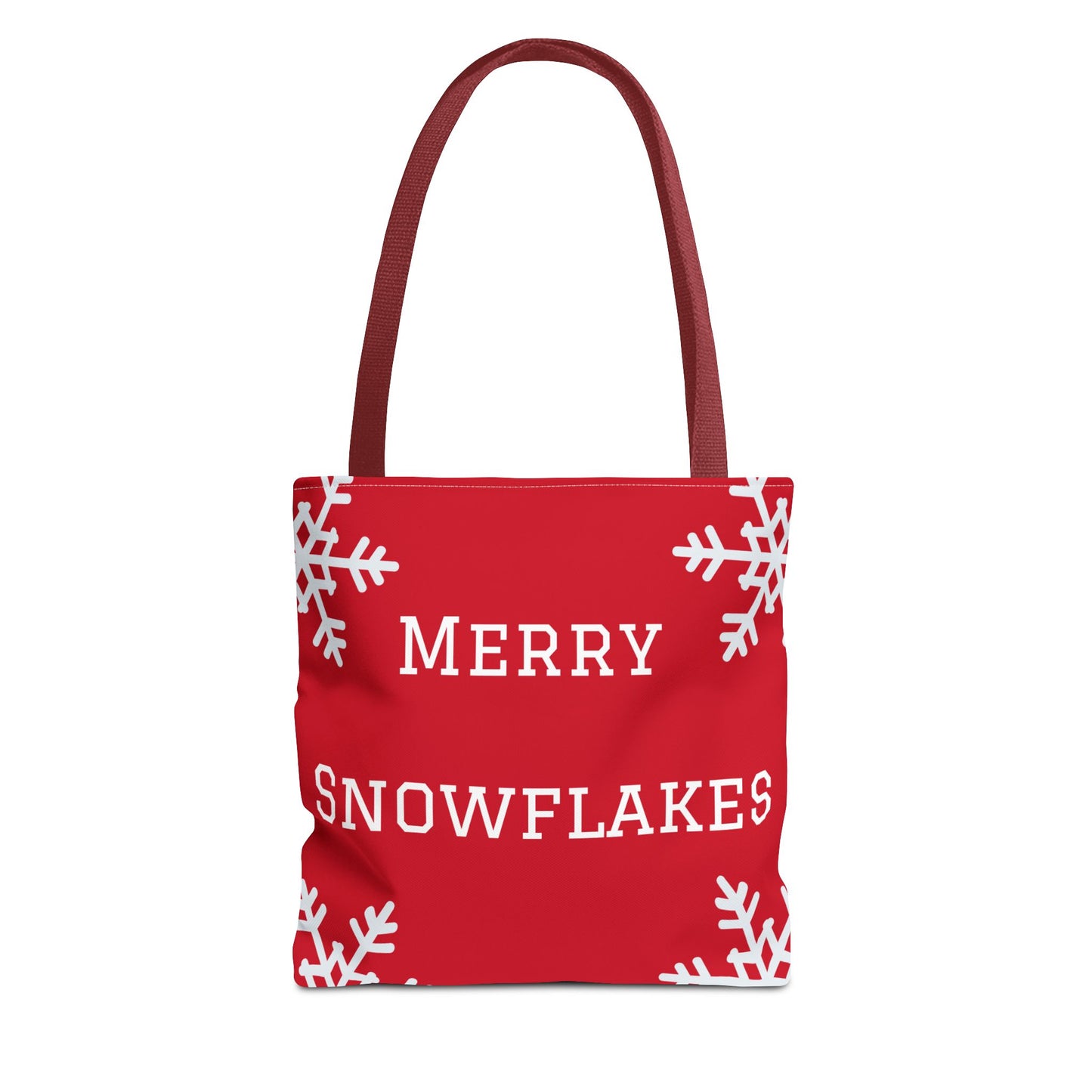 Merry Snowflakes Tote Bag