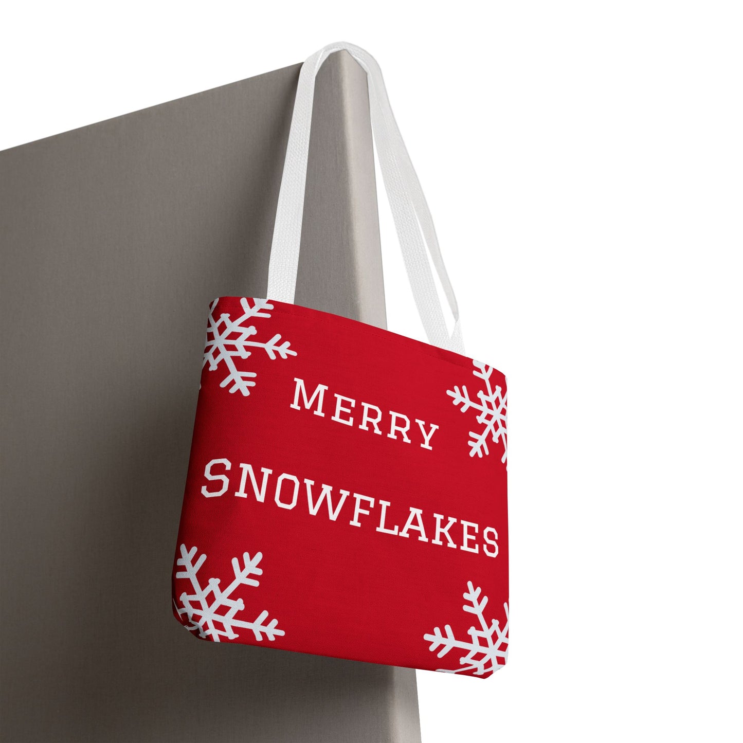 Merry Snowflakes Tote Bag